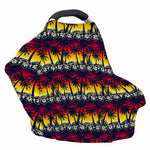 Sunset Hibiscus Palm Tree Pattern Print Baby Seat Cover