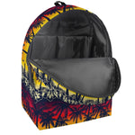 Sunset Hibiscus Palm Tree Pattern Print Backpack