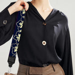 Sunset Hibiscus Palm Tree Pattern Print Bag Strap