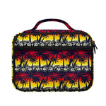 Sunset Hibiscus Palm Tree Pattern Print Briefcase Bible Bag