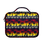 Sunset Hibiscus Palm Tree Pattern Print Briefcase Bible Bag