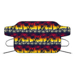 Sunset Hibiscus Palm Tree Pattern Print Car Windshield Snow Cover