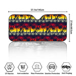 Sunset Hibiscus Palm Tree Pattern Print Car Windshield Sun Shade