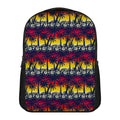 Sunset Hibiscus Palm Tree Pattern Print Casual Backpack