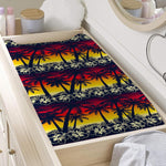 Sunset Hibiscus Palm Tree Pattern Print Changing Pad Cover