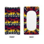 Sunset Hibiscus Palm Tree Pattern Print Changing Pad Cover