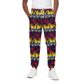 Sunset Hibiscus Palm Tree Pattern Print Cotton Sweatpants