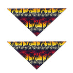Sunset Hibiscus Palm Tree Pattern Print Dog Bandana