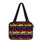 Sunset Hibiscus Palm Tree Pattern Print Double Strap Bible Bag