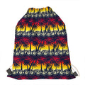 Sunset Hibiscus Palm Tree Pattern Print Drawstring Bag