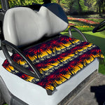 Sunset Hibiscus Palm Tree Pattern Print Golf Cart Seat Cover