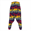 Sunset Hibiscus Palm Tree Pattern Print Hammer Pants