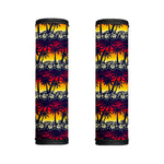 Sunset Hibiscus Palm Tree Pattern Print Handle Covers