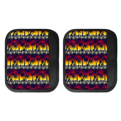 Sunset Hibiscus Palm Tree Pattern Print Handle Covers