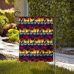 Sunset Hibiscus Palm Tree Pattern Print House Flag