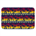 Sunset Hibiscus Palm Tree Pattern Print Indoor Door Mat