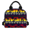 Sunset Hibiscus Palm Tree Pattern Print Insulated Lunch Bag