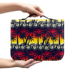 Sunset Hibiscus Palm Tree Pattern Print Leather Bible Cover