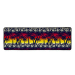 Sunset Hibiscus Palm Tree Pattern Print Long Kitchen Mat