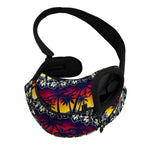 Sunset Hibiscus Palm Tree Pattern Print Pet Sling Carrier