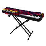 Sunset Hibiscus Palm Tree Pattern Print Piano Keyboard Cover