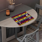 Sunset Hibiscus Palm Tree Pattern Print Placemat
