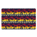 Sunset Hibiscus Palm Tree Pattern Print Polyester Doormat
