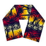 Sunset Hibiscus Palm Tree Pattern Print Scarf