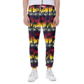 Sunset Hibiscus Palm Tree Pattern Print Joggers