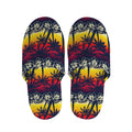 Sunset Hibiscus Palm Tree Pattern Print Slippers