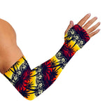 Sunset Hibiscus Palm Tree Pattern Print Sun Protection Arm Sleeves