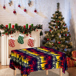 Sunset Hibiscus Palm Tree Pattern Print Tablecloth