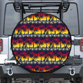 Sunset Hibiscus Palm Tree Pattern Print Tire Cover