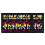Sunset Hibiscus Palm Tree Pattern Print Trifold Wallet