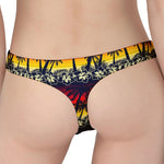 Sunset Hibiscus Palm Tree Pattern Print Women's Thong