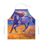 Sunset Horse Painting Print Adjustable Apron