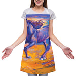 Sunset Horse Painting Print Adjustable Apron