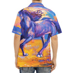 Sunset Horse Painting Print Aloha Shirt