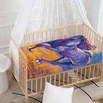 Sunset Horse Painting Print Baby Crib Sheet