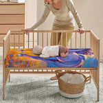 Sunset Horse Painting Print Baby Crib Sheet