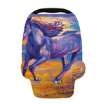 Sunset Horse Painting Print Baby Seat Cover