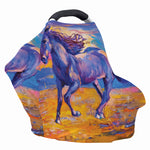 Sunset Horse Painting Print Baby Seat Cover