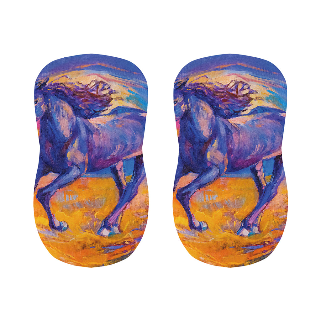 Sunset Horse Painting Print Bar Stool Covers