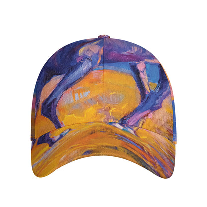Sunset Horse Painting Print Baseball Cap
