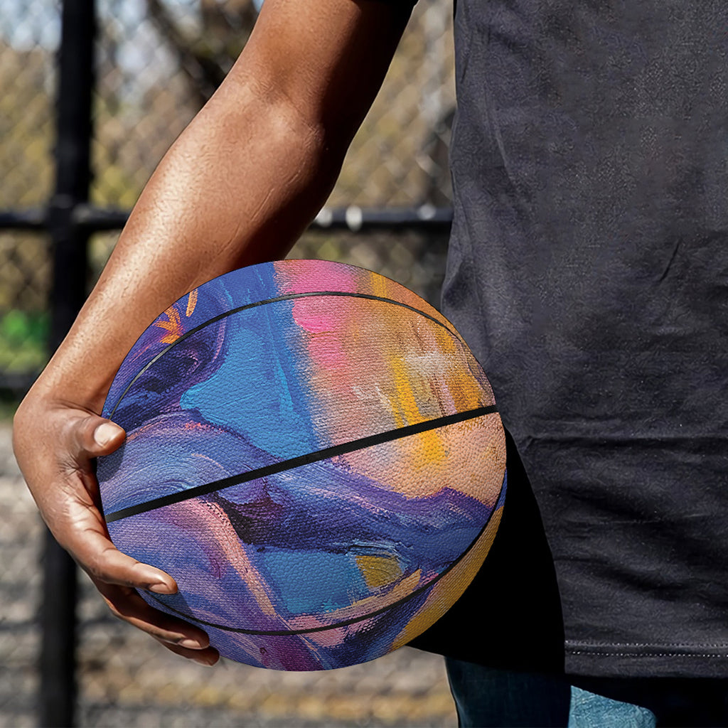 Sunset Horse Painting Print Basketball