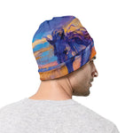 Sunset Horse Painting Print Beanie