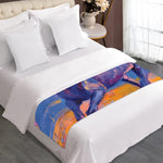 Sunset Horse Painting Print Bed Runner