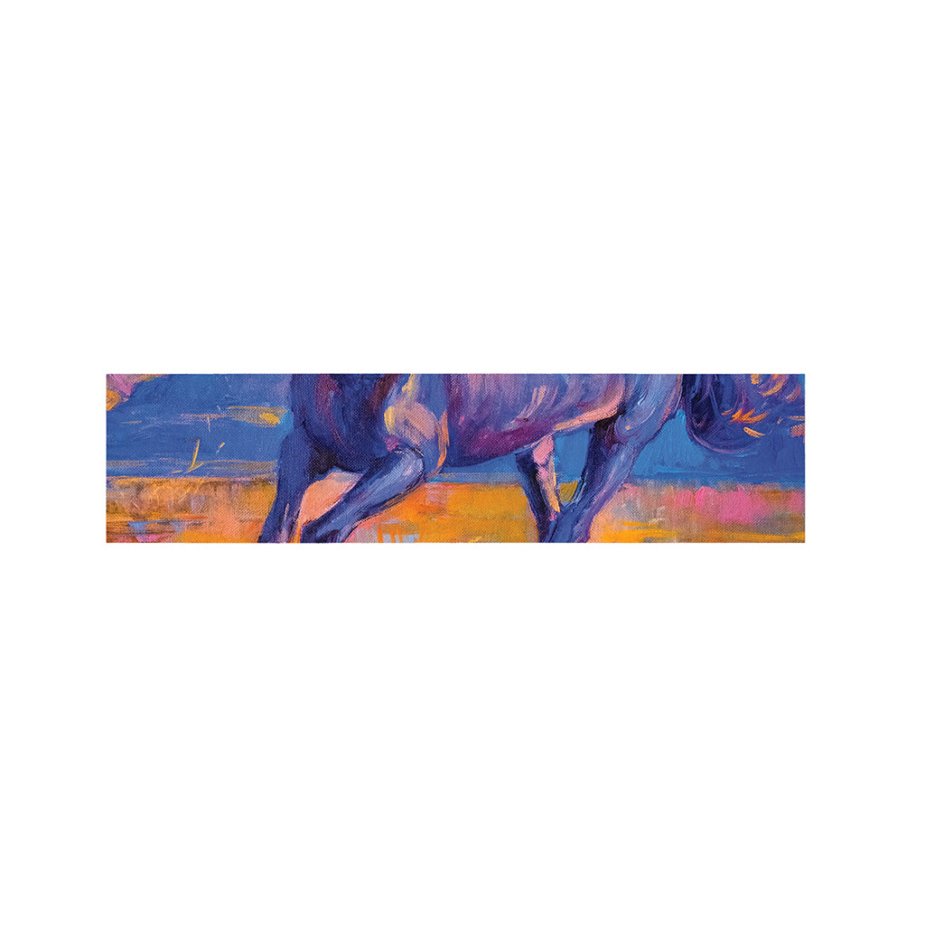 Sunset Horse Painting Print Bed Runner