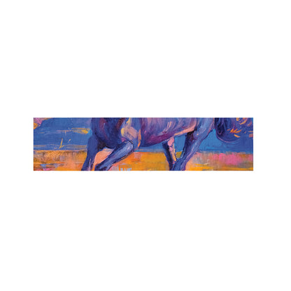 Sunset Horse Painting Print Bed Runner