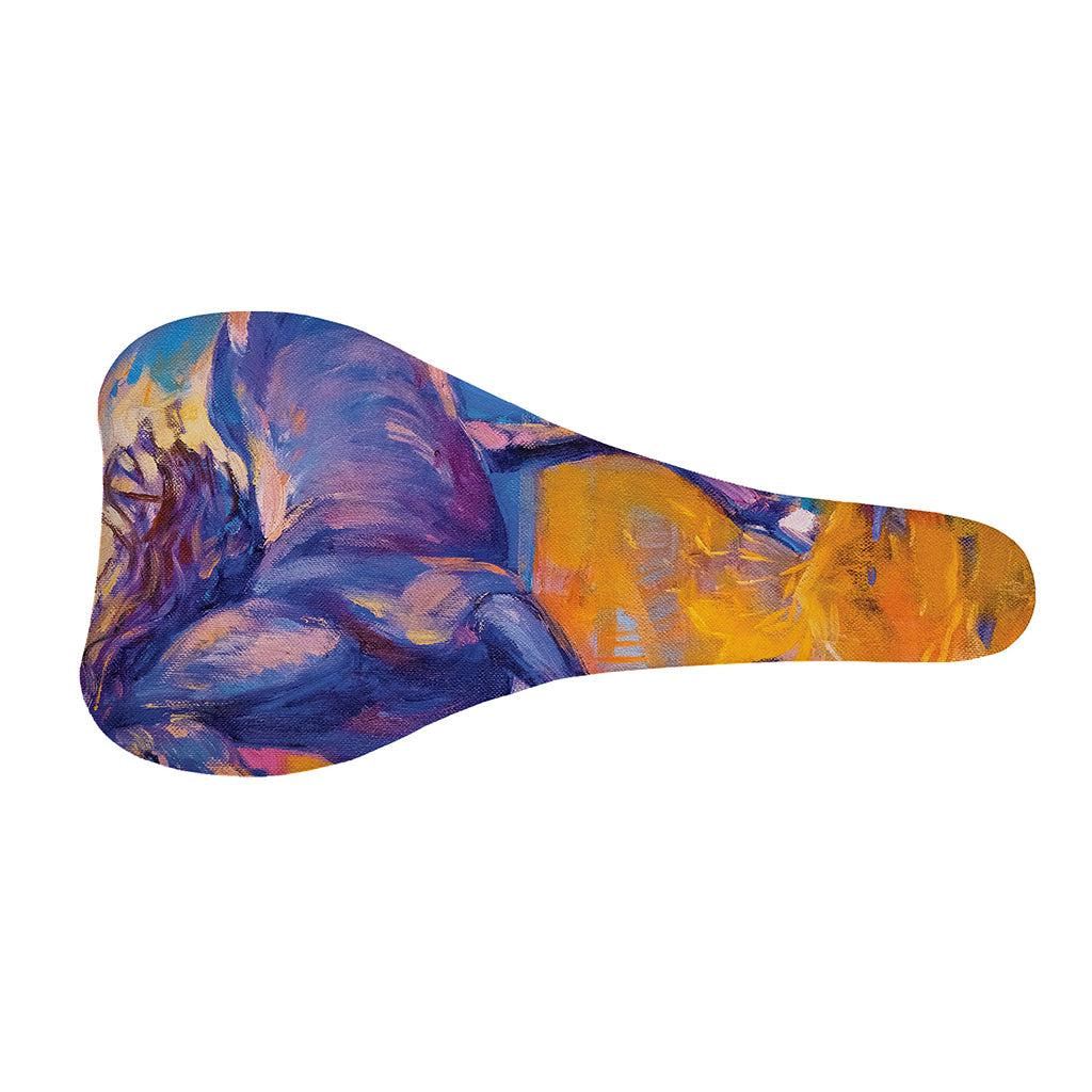 Sunset Horse Painting Print Bicycle Seat Cover